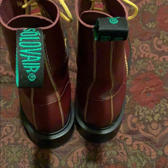 Solovair MIE steel-toe cherry red boots RARE - Picture 3 of 8